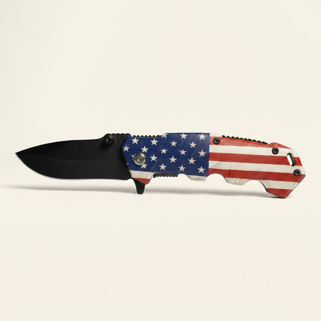 American Flag Pocket Knife: Patriotic USA Folding Knife
