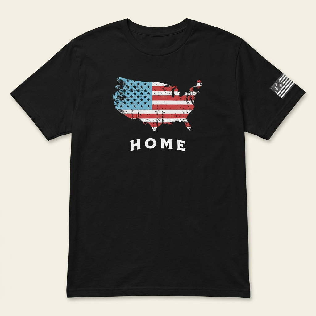 Black USA Flag T-Shirt: Patriotic Pride Apparel