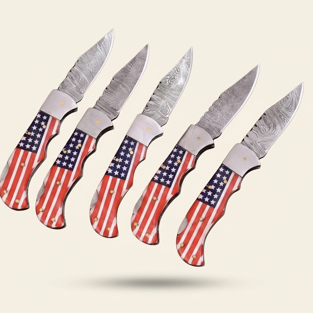 Damascus Steel Pocket Knife