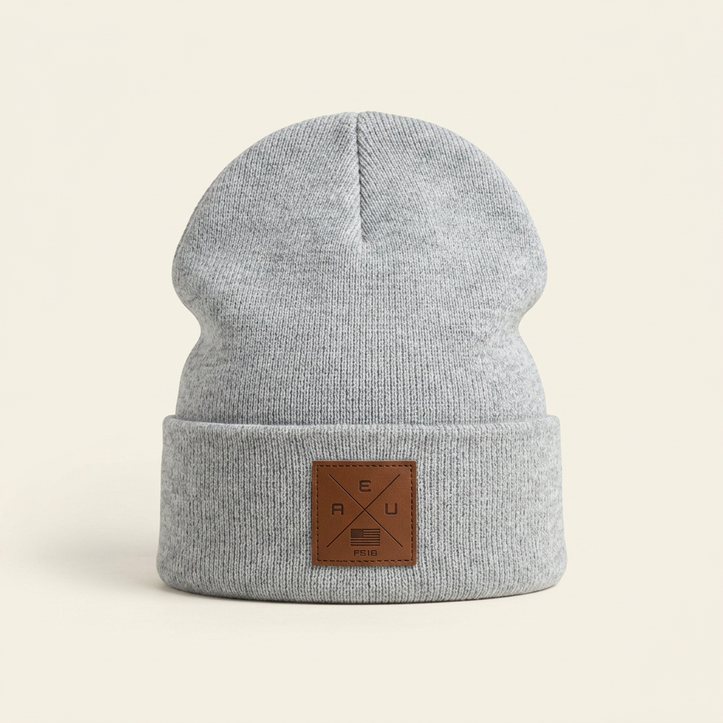 USA Grey Cuffed Beanie