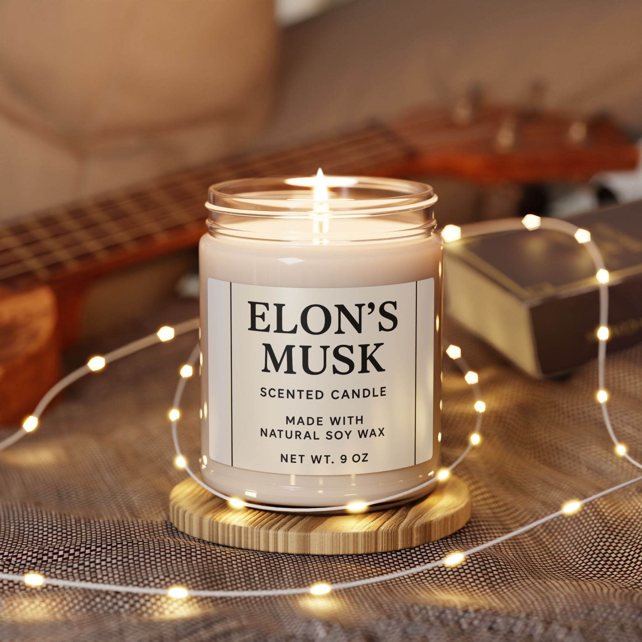 Elon's Musk Scented Soy Candle 9oz | Natural Soy Wax Jar Candle
