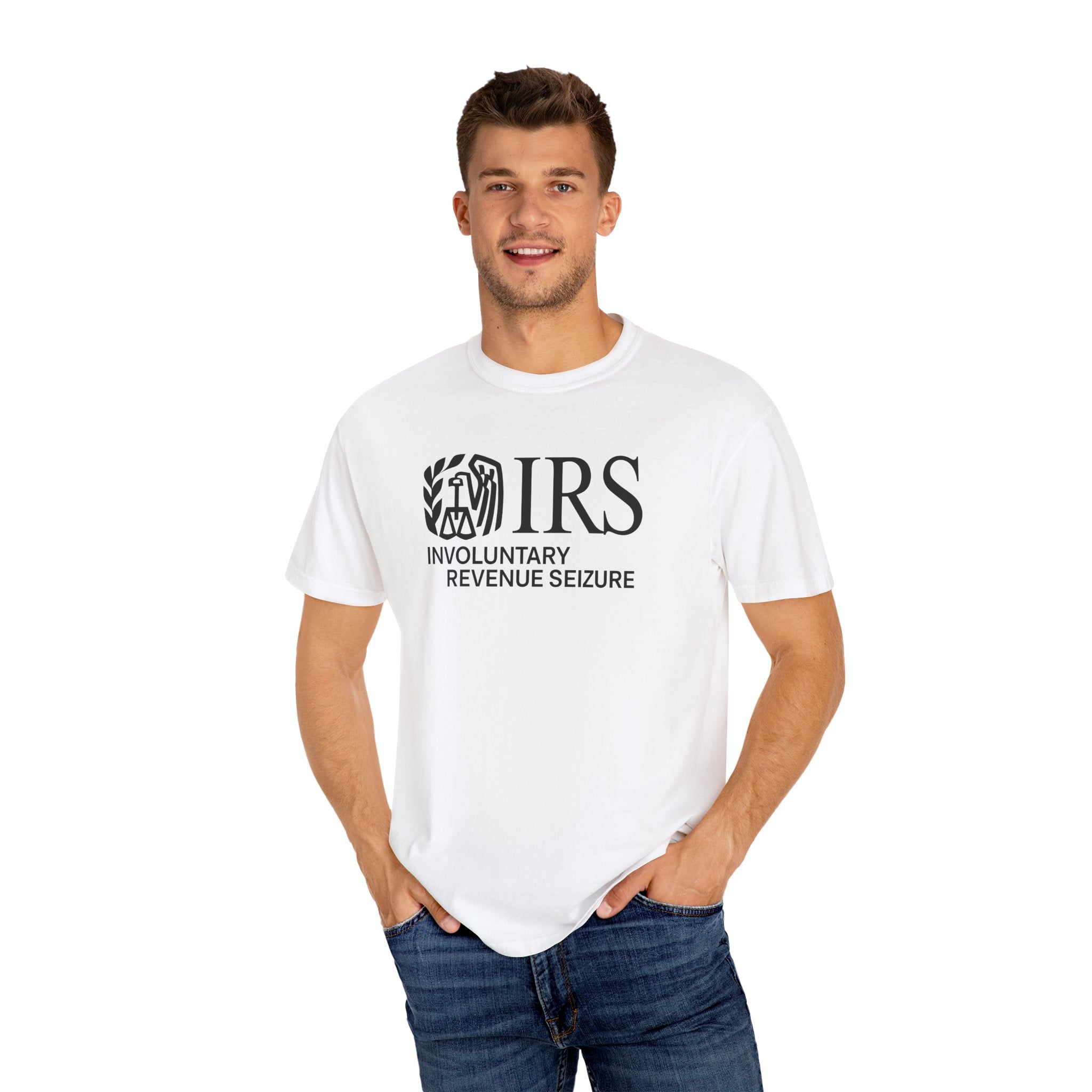 IRS Involuntary Revenue Seizure T-Shirt – Novelty Tax Humor Tee