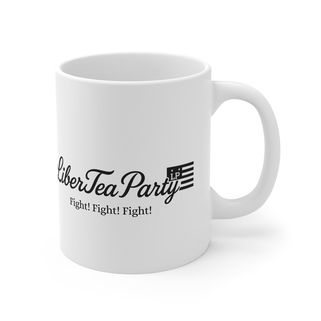 Patriotic Cartoon Mug - LiberTea Fight for Freedom 11oz Coffee Cup
