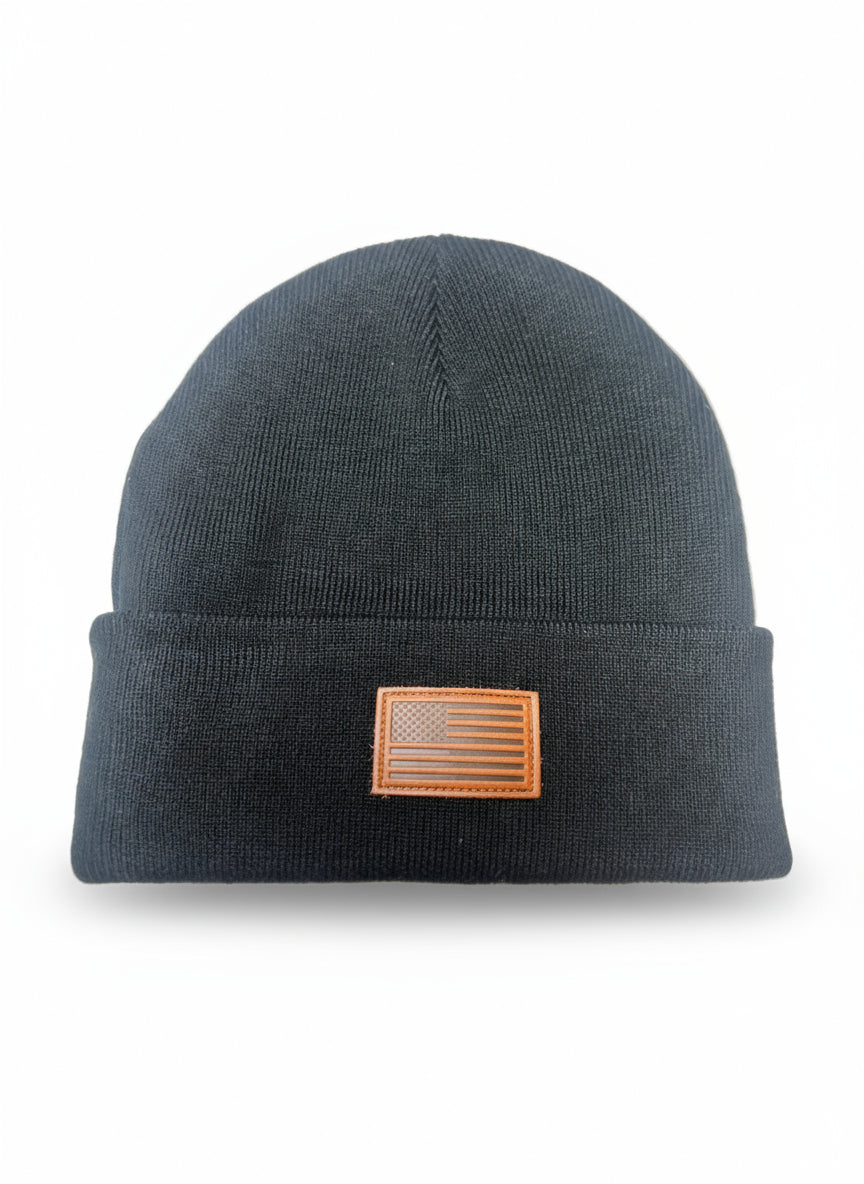 Black USA Beanie