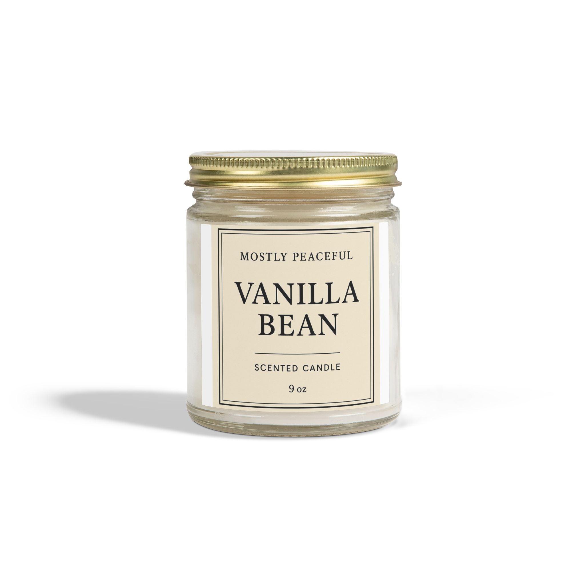 Vanilla Bean Scented Candle — Coconut Apricot Wax (4oz & 9oz)