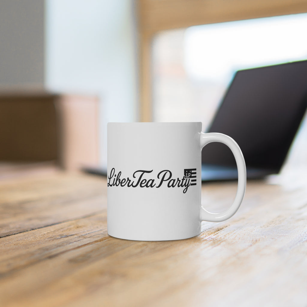LiberTea Party Ceramic Mug — Rainbow "Taxation is theft" Design