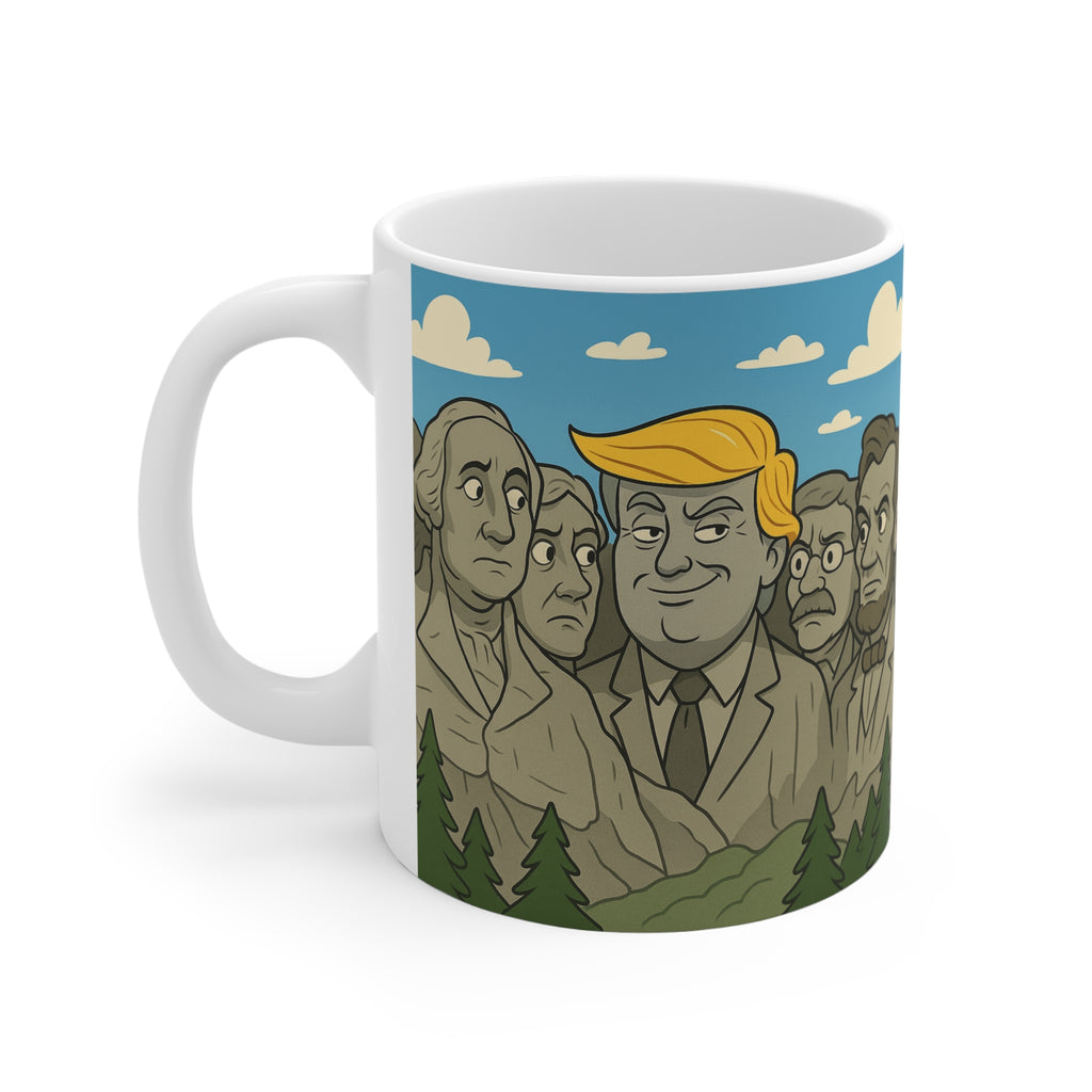Copy of Political Humor Mug - 11oz Coffee Cup with Iconic Tump Mount Rushmore Design
