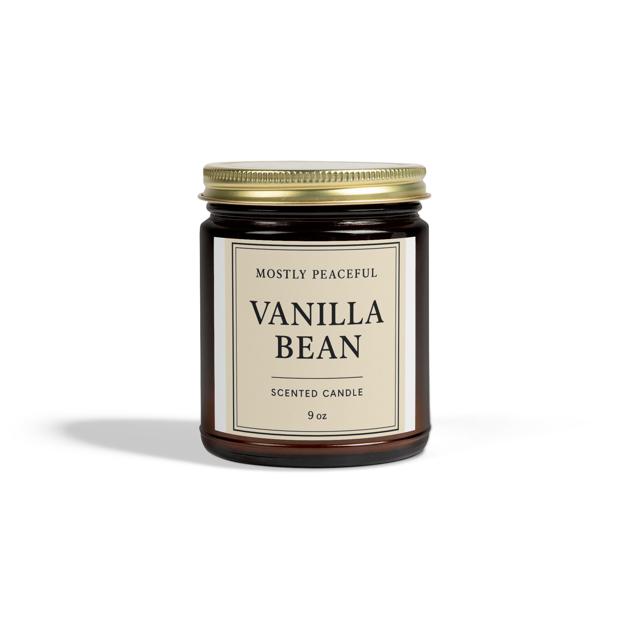 Vanilla Bean Scented Candle — Coconut Apricot Wax (4oz & 9oz)