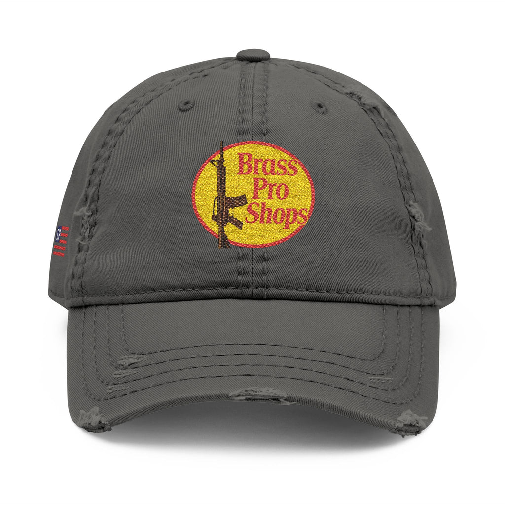 Brass Pro Shops Distressed Dad Hat - Casual Embroidered Cap for Outdoor Enthusiasts