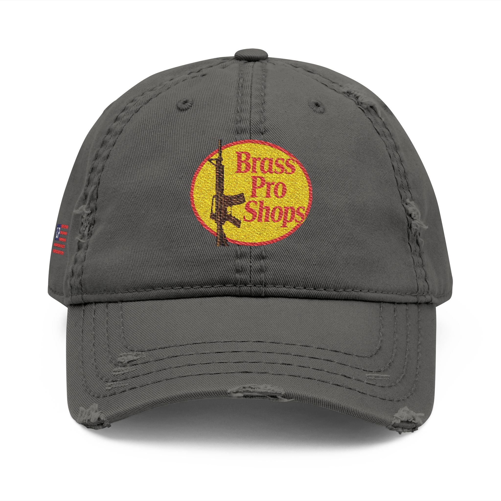 Brass Pro Shops Distressed Dad Hat - Casual Embroidered Cap for Outdoor Enthusiasts