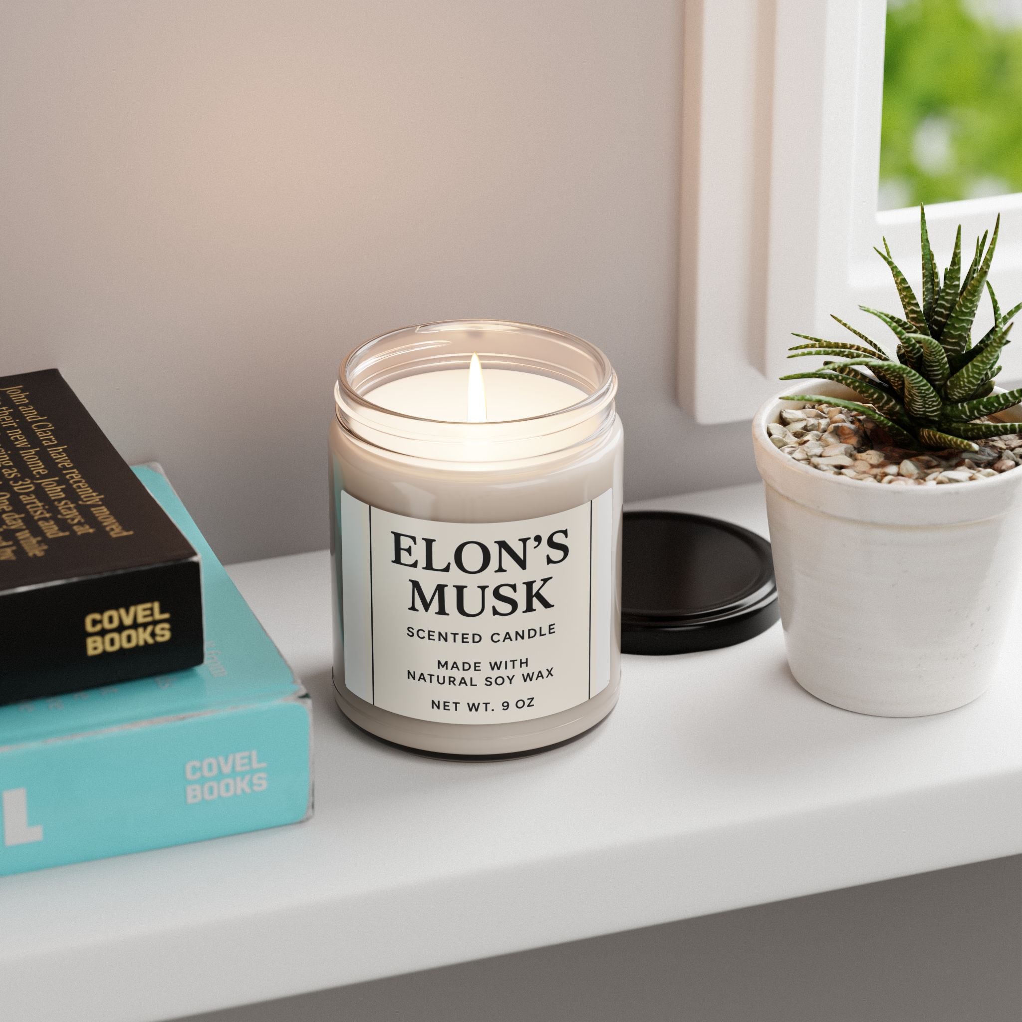 Elon's Musk Scented Soy Candle 9oz | Natural Soy Wax Jar Candle