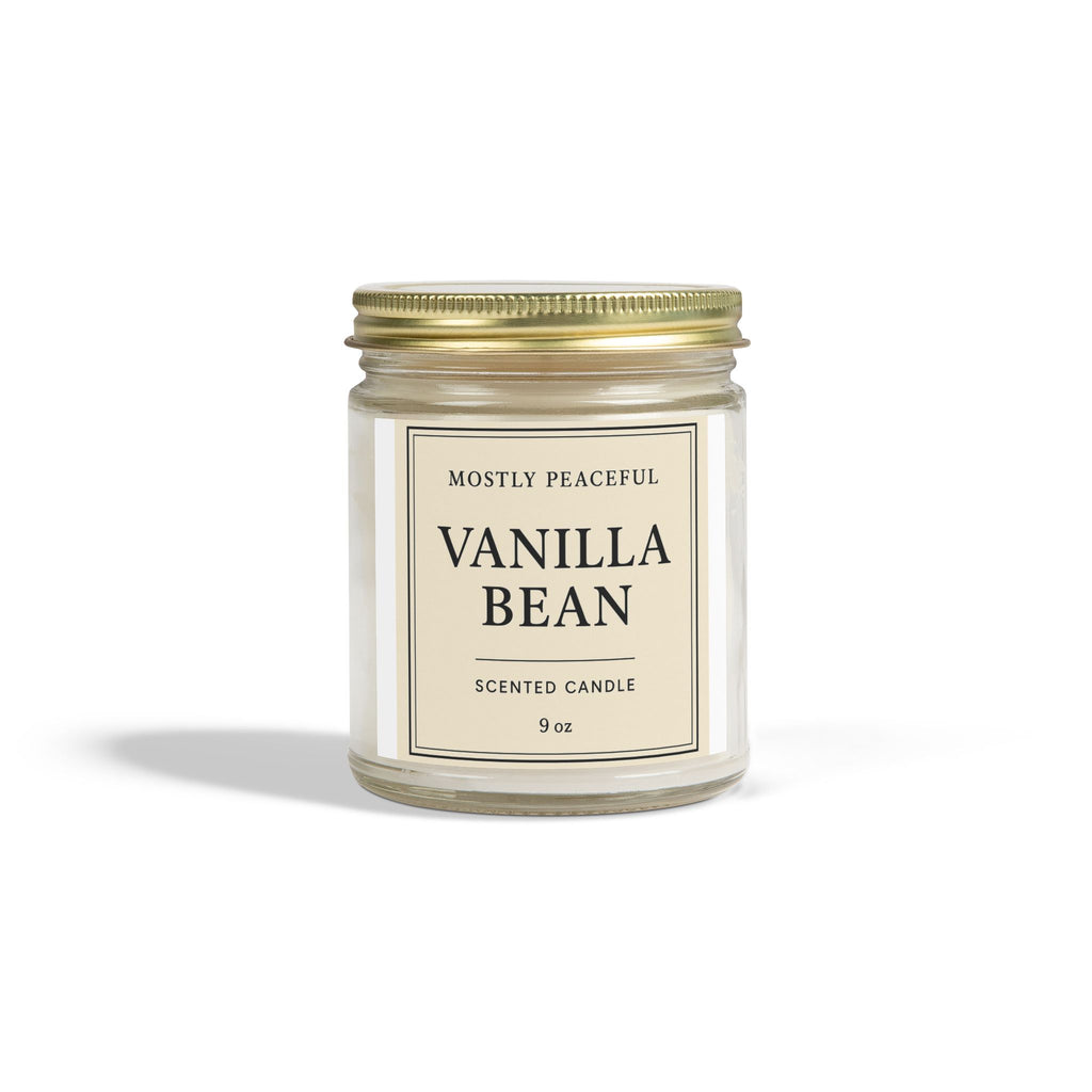Vanilla Bean Scented Candle — Coconut Apricot Wax (4oz & 9oz)