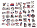 50 Patriotic USA Sticker Bundle