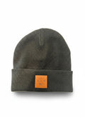 USA Leather Patch Beanie