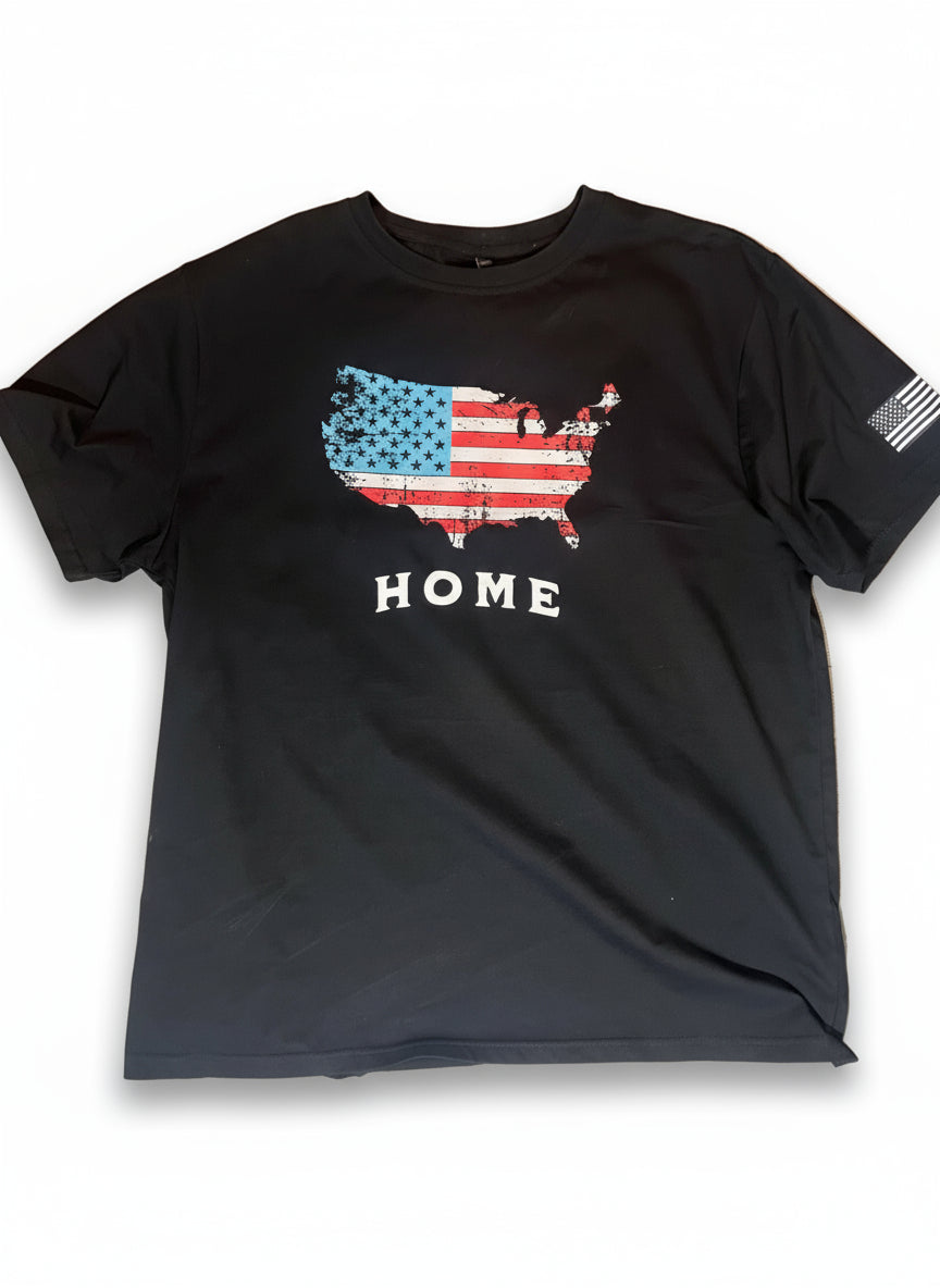 Black USA Flag T-Shirt